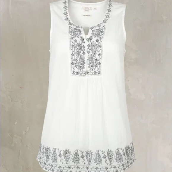 Fat Face UK White Daisy Embroidered Cami | #6 The Cassie Cami | 4 - Picture 1 of 11